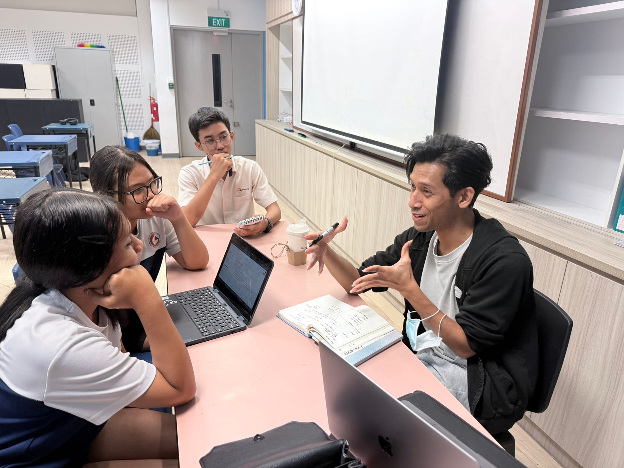 Students in discussion process with our Artistic Director and Student Artistic Directors